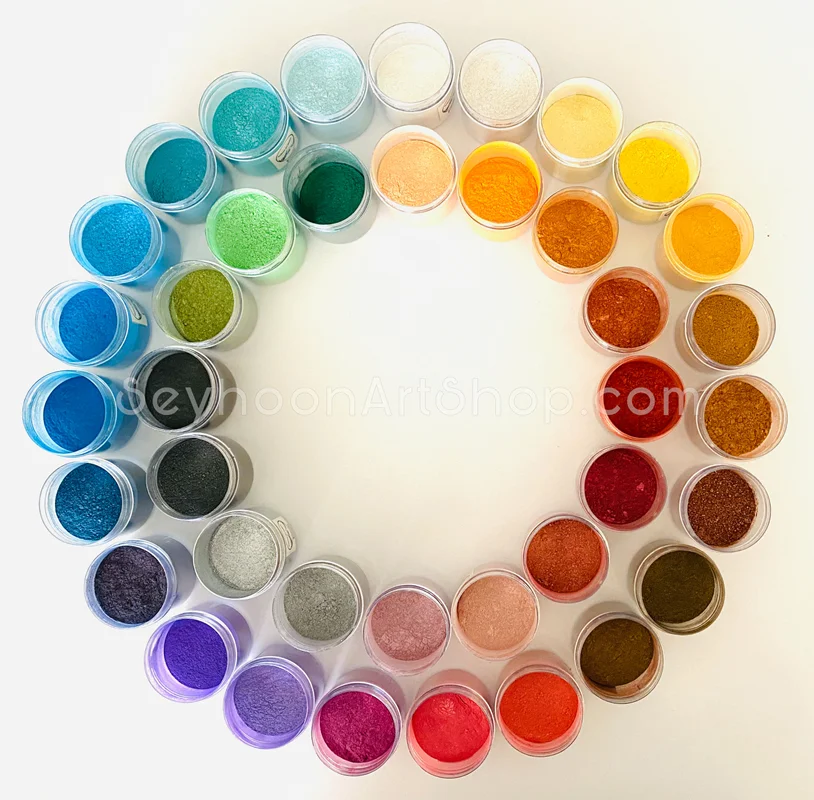 پک کامل رنگ های پودری صدفی (۳۰ رنگ)