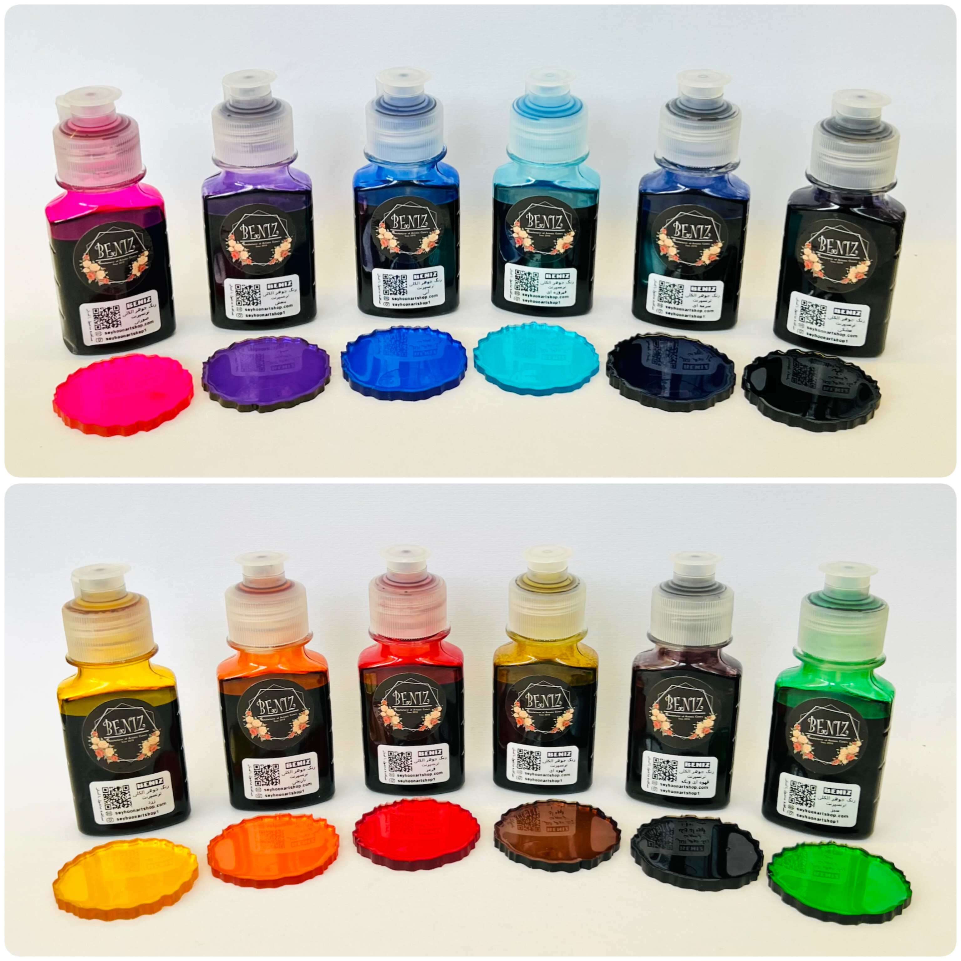 رنگ‌ جوهر الکلی ترنسپرنت ۲ کاره (قابل حل در رزین و قابل حل در الکل)