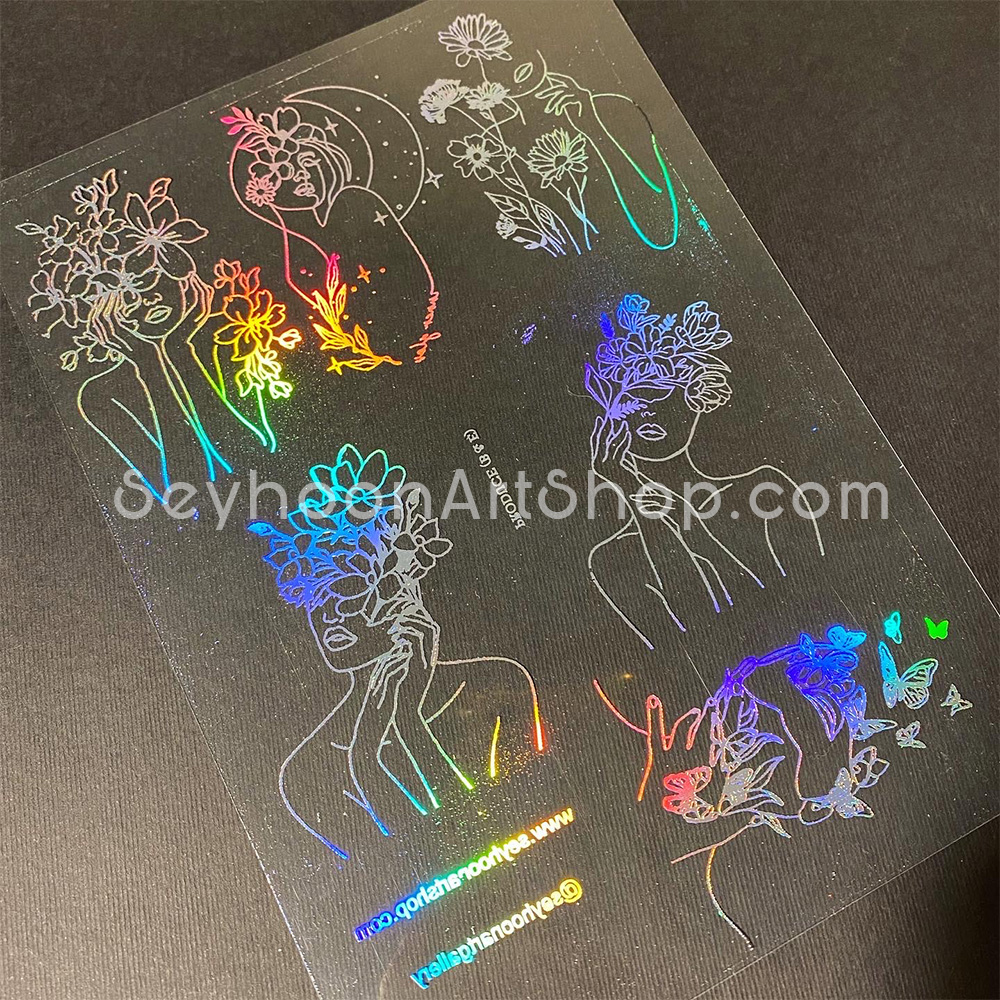 طلق ترنسپرنت نقره ای هولوگرامی