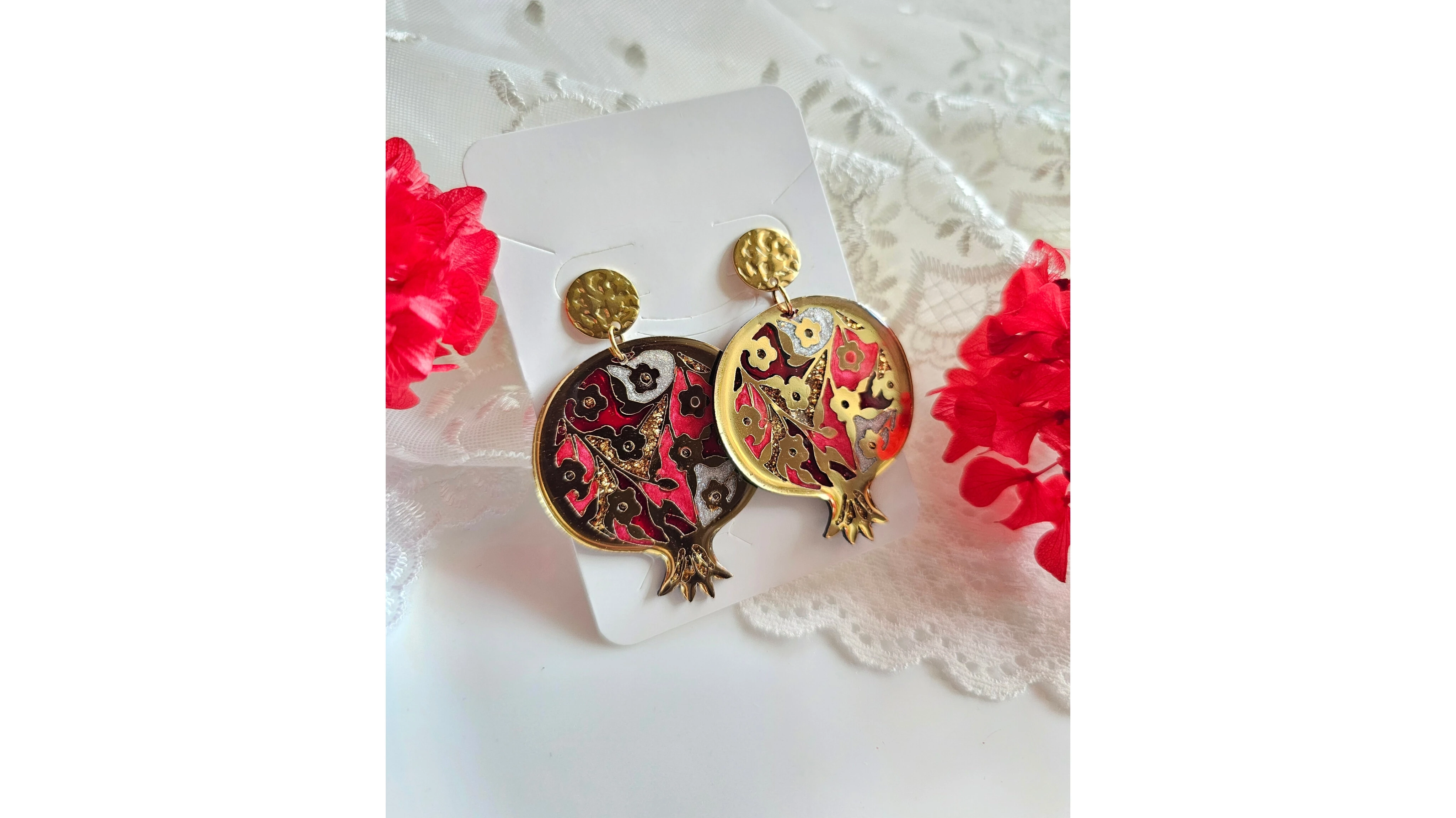 💰 گوشواره انار یلدایی: فرمول اقتصادی ساخت (UV سریع + اپوکسی رقیق) برای بالاترین سود!