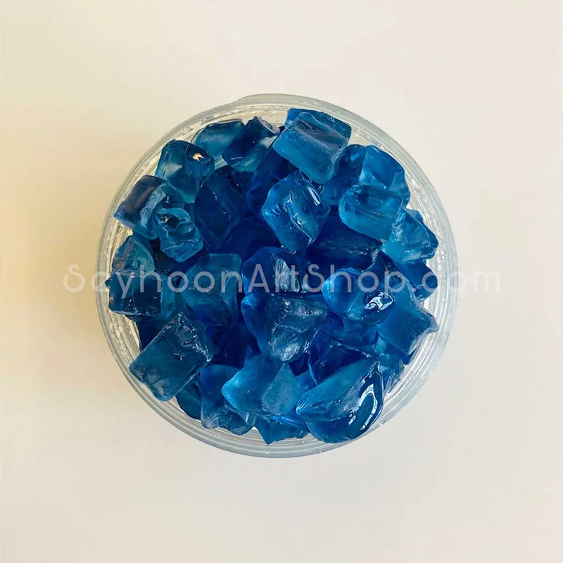 کریستال شیشه ای آبی درشت(شیشه آبی)